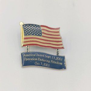 Operation Enduring Freedom American Flag Lapel Pin